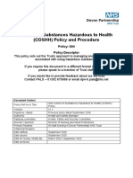 Control of Substances Hazardous To Health (COSHH) Policy and Procedure