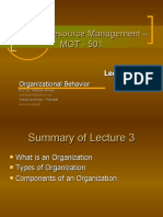 Human Resource Management - MGT - 501