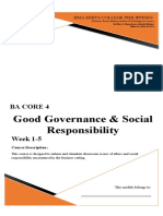 Good Governance & Social Responsibility: Ba Core 4