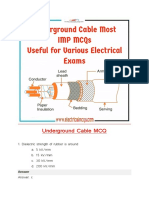 Underground Cable MCQ