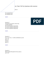 Coordinate Geometry Class 9 MCQs Questions With Answers