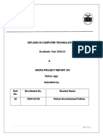 Diploma in Computer Technology Academic Year 2020-21.: Notes App