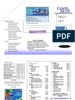 Price List: Our Product Lines