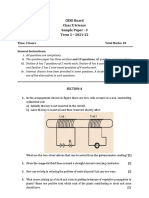 Science Sample Paper Class 10 Term 2