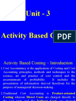 Unit - 3 Activity Based Costing
