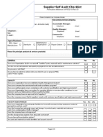 Supplier Self Audit Checklist: Formulaire Référence AA-FEQ-15-Rév.03