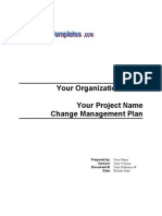 Your Organization Name Your Project Name Change Management Plan