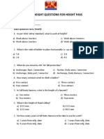 Work at Height Questions For Height Pass