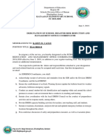 DRRM Designation Appointment SY 2019