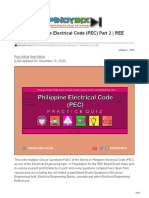 MCQ in Philippine Electrical Code PEC Part 2 REE Board Exam