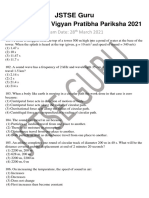 Jstseguru MVPP 2021 Question Paper Sat