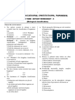 Worksheet - 4 - Biological Classification
