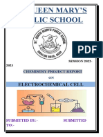 Chemistry Project On Electrochemical Cell