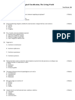 Biological Classification, The Living World: Section 1: MCQ