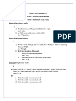 class-IXModel Question Paper Coordinate Geometry