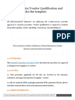 Pharmaguidesop Com 2021 03 Sop On Supplier Qualification Ven