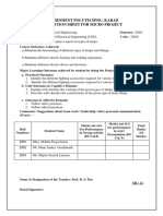 Government Polytechnic, Karad Evaluation Sheet For Micro Project