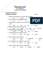 Cbse Class 7 Science Sample Paper 50