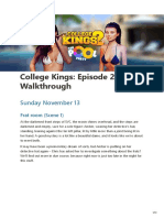 College Kings - Episode 2 - Walkthrough