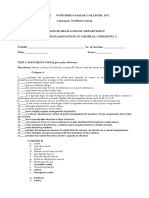 Midterm GEN CHEM 2 TEST QUESTIONS