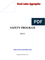 Safety Program Quarry As of 2011