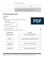 Lower Secondary Science 7 End-Of-Year Test