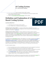 Lesson 6-Activity Based Costing System