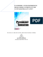 Stuck in The Pandemic: Lived Experiences of Senior High School Students in The Schools of Kabankalan I and V