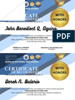 Blue Modern Achievement Certificate