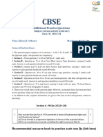Class 10 Social Science Sample Paper 2023-24