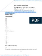 Test Bank For Auditing A Risk Based Approach To Conducting A Quality Audit 9th Edition by Johnstone