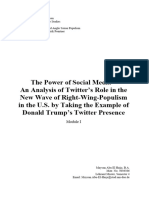 The Power of Social Media - An Analysis of Twitter's Role in The New Wave of Right-Wing-Populism in The U.S. by Taking The Example of Donald Trump's Twitter Presence