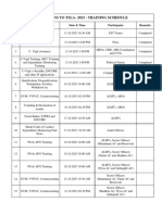 Election - Training Schedule