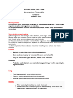 Class 8 Ref - Notes Microorganisms