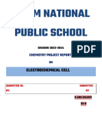 Chemistry Project On Electrochemical Cell