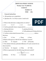 Srinivasa Public School Weekly Test-VI (2020-21) Science Class: X MARKS: 30 DATE: 23.10.2021 Time: 1Hr General Instruction