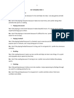 KET - Speaking - P2 - Sample Answers