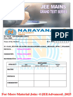 Narayana 21.12.23 SR - Star Co-Sc (Model A, B&C) Jee Main Gtm-1 - QP
