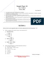 SC Sample Paper 16 Unsolved