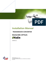 Installation Manual - RS232-485-OPTO-A Converter