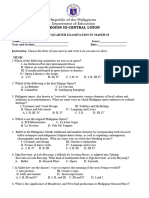 Grade 10 4QExamination MAPEH