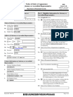 Notice of Entry of Appearance As Attorney or Accredited Representative