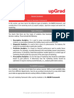 Session Summary - Data To Decisions Framework