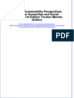 PDF Cultural Sustainability Perspectives From The Humanities and Social Sciences 1St Edition Torsten Meireis Editor Ebook Full Chapter