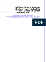 The Financial Times Guide To Selecting Shares That Perform 10 Ways To Beat The Stock Market The FT Guides 5th Edition Richard Koch