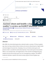 Ancient Wheat and Health: A Legend or The Reality? A Review On KAMUT Khorasan Wheat