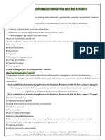 Contamination Control Strategy 