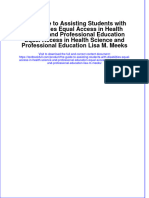 The Guide To Assisting Students With Disabilities Equal Access in Health Science and Professional Education Equal Access in Health Science and Professional Education Lisa M. Meeks PDF Full Chapter