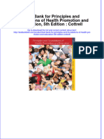 Test Bank For Principles and Foundations of Health Promotion and Education, 5th Edition: Cottrell Download PDF Full Chapter