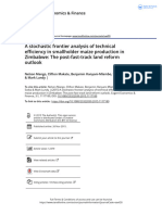 A Stochastic Frontier Analysis of Technical Efficiency in Smallholder Maize Production in Zimbabwe